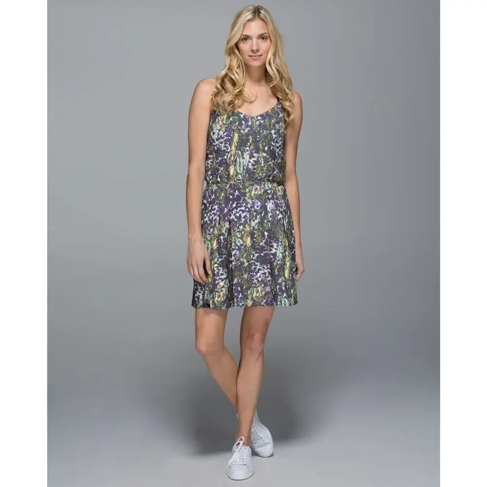 Lululemon City Summer Dress Floral Sport White Multi Size 4